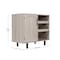 Flash Furniture Elmont Bar and Sideboard w/Shaker Style Single Door Cabinet w/Hanging Glass and Shelves, Gray NAN-F-HY-B23113-GRY-GG - alternate 2